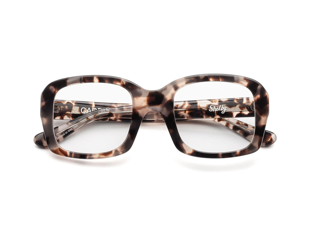 Caddis – Shelby Blue Light + Reading Glasses in Turtle Dove
