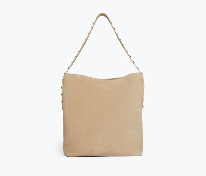 Freda Salvador - Cala Tote in Stucco Suede with Silver Studs