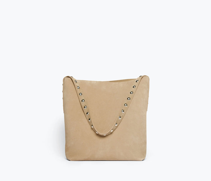 Freda Salvador - Cala Tote in Stucco Suede with Silver Studs