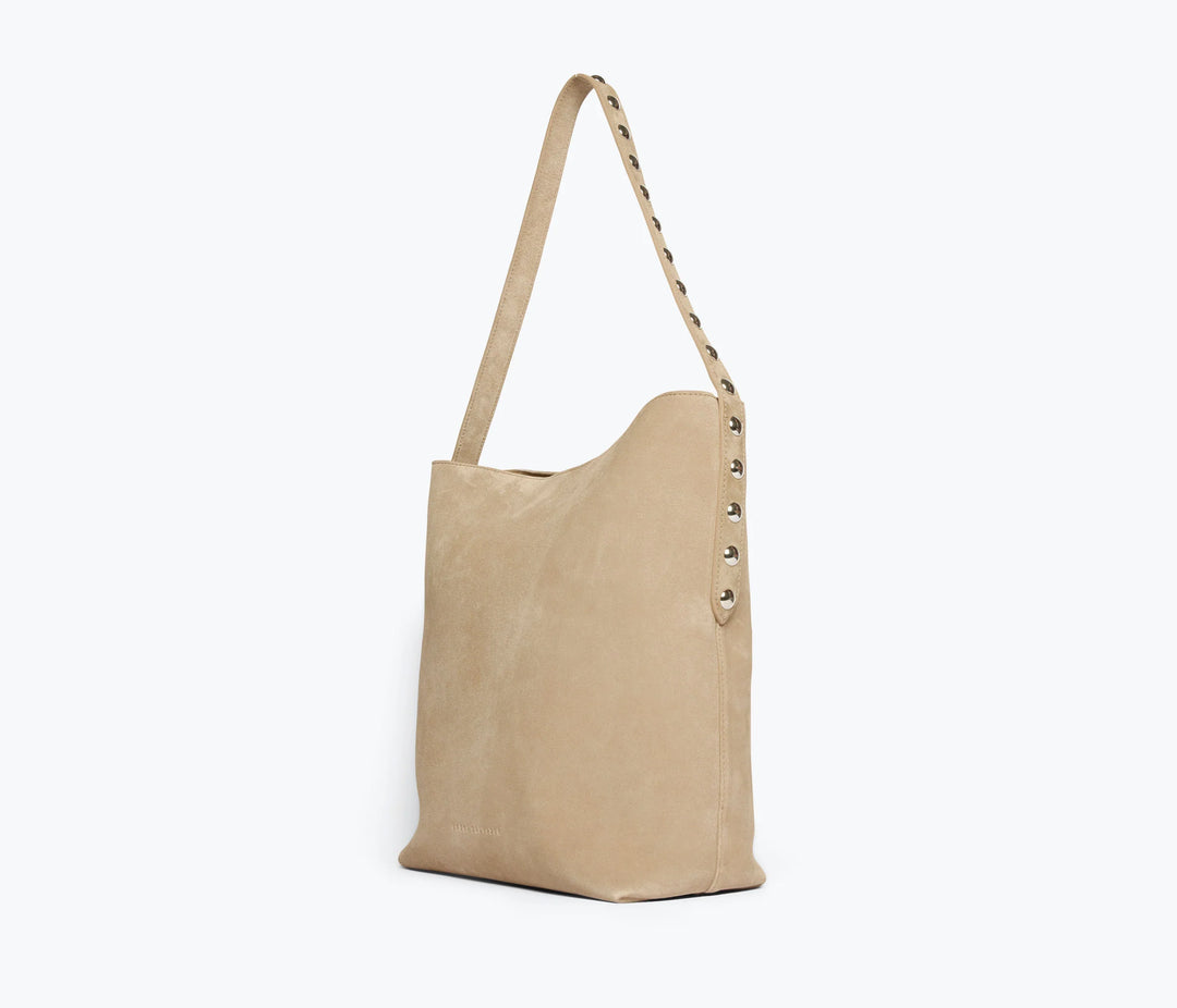 Freda Salvador - Cala Tote in Stucco Suede with Silver Studs