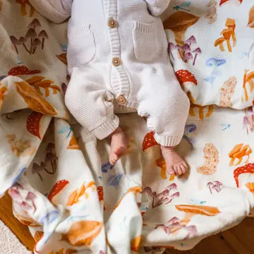 One Canoe Two Paper Co - Mushroom Baby Swaddle