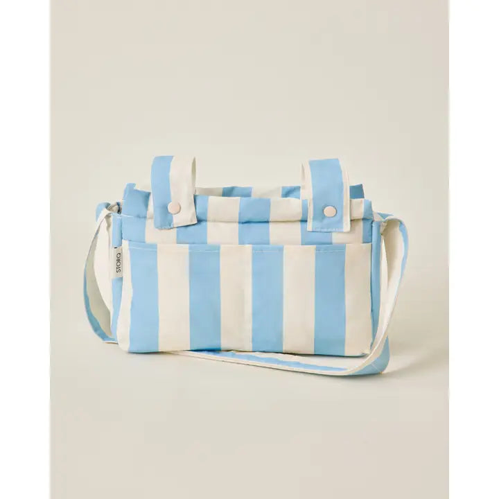 Kindred Bravely - Stroller Party Caddy Bag in Blue Wide Stripe