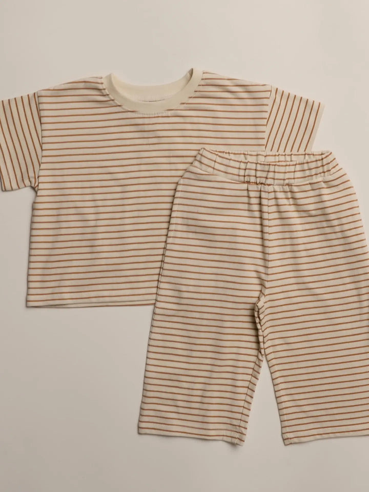 Winnie + Crew - Sawyer Set in Thin Vanilla Ice Stripe