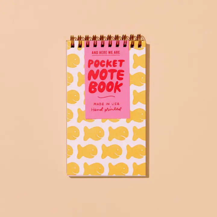 And Here We Are - Goldfish Small Spiral Notebook