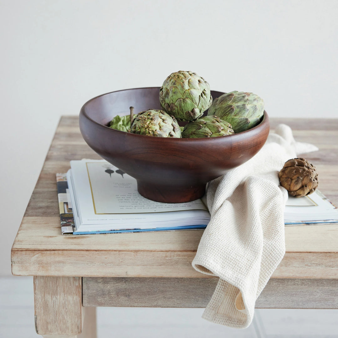 Wood Footed Bowl