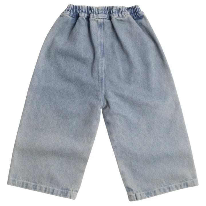 Wild Wawa- Wide Leg Pant With Hearts in Denim Darling