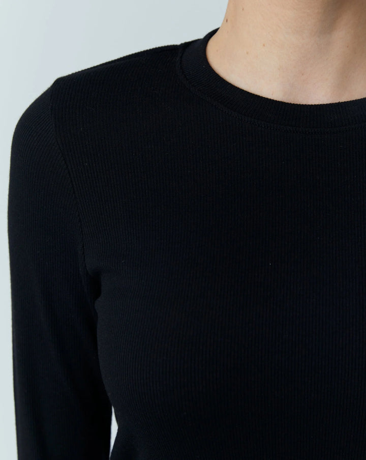 Wheat – Chicago Ribbed Long Sleeve in Black