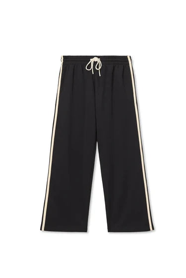 Perfect White Tee - Claud Pureform Track Pant in True Black