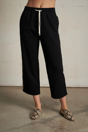 Perfect White Tee - Claud Pureform Track Pant in True Black