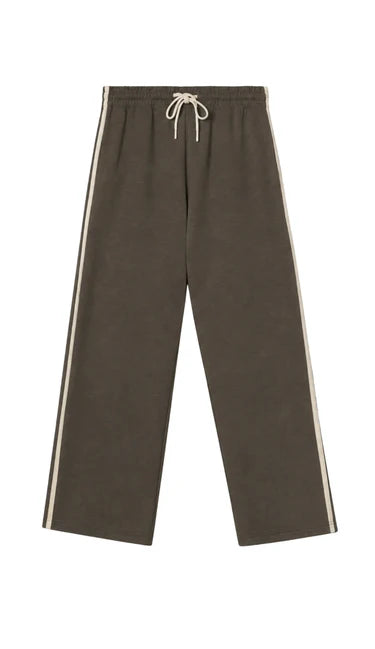 Perfect White Tee - Claud Pureform Track Pant in Dark Olive