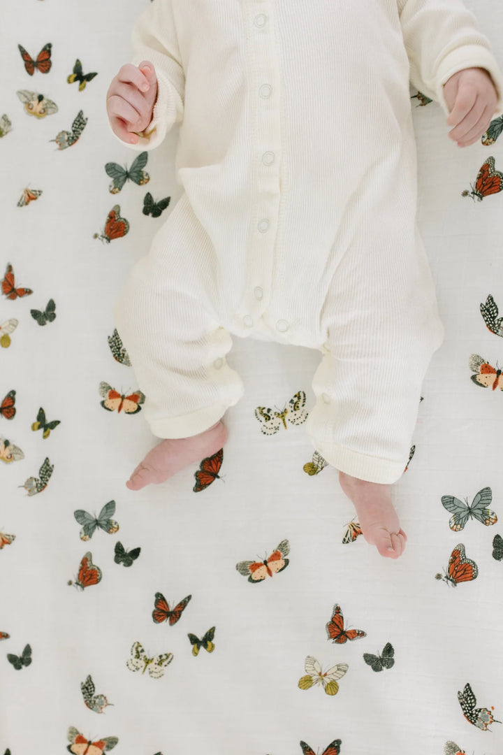 Clementine Kids – Butterfly Migration Crib Sheet