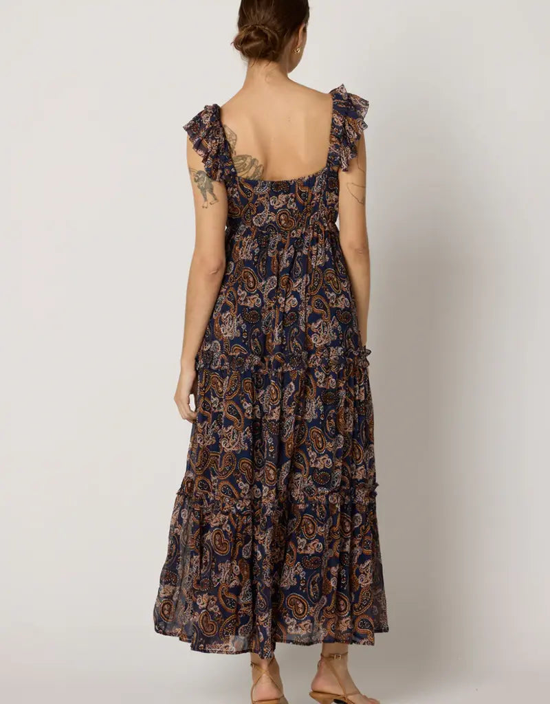 Cleobella – Junie Ankle Dress in Nutmeg Paisley