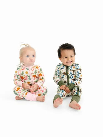 Emerson and Friends - Hey Y'all Western Bamboo Convertible Baby Pajamas