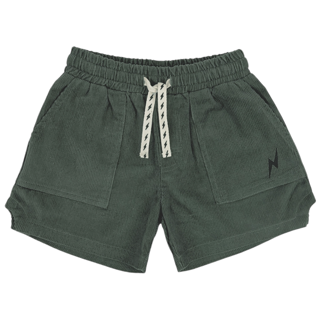 Tiny Whales – Camp Cord Shorts in Pine
