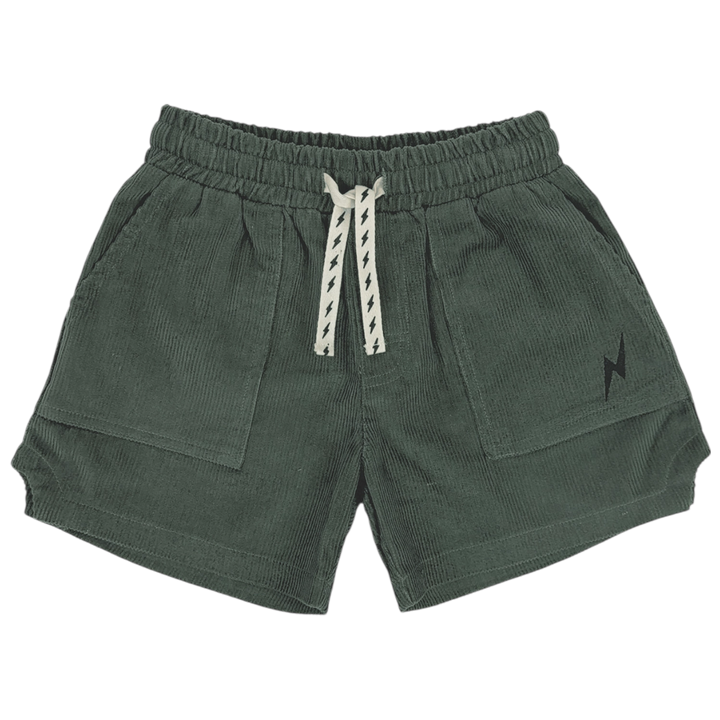 Tiny Whales – Camp Cord Shorts in Pine