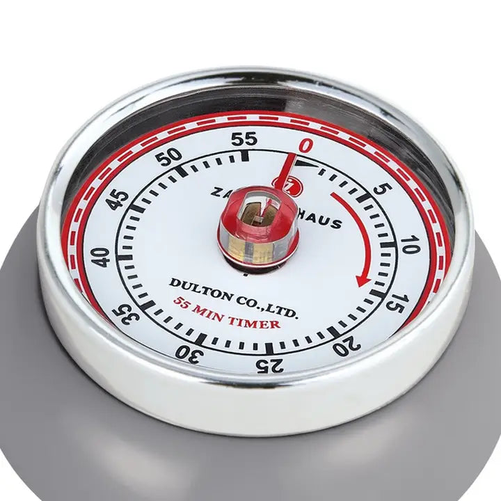 Retro Kitchen Timer in Cool Grey