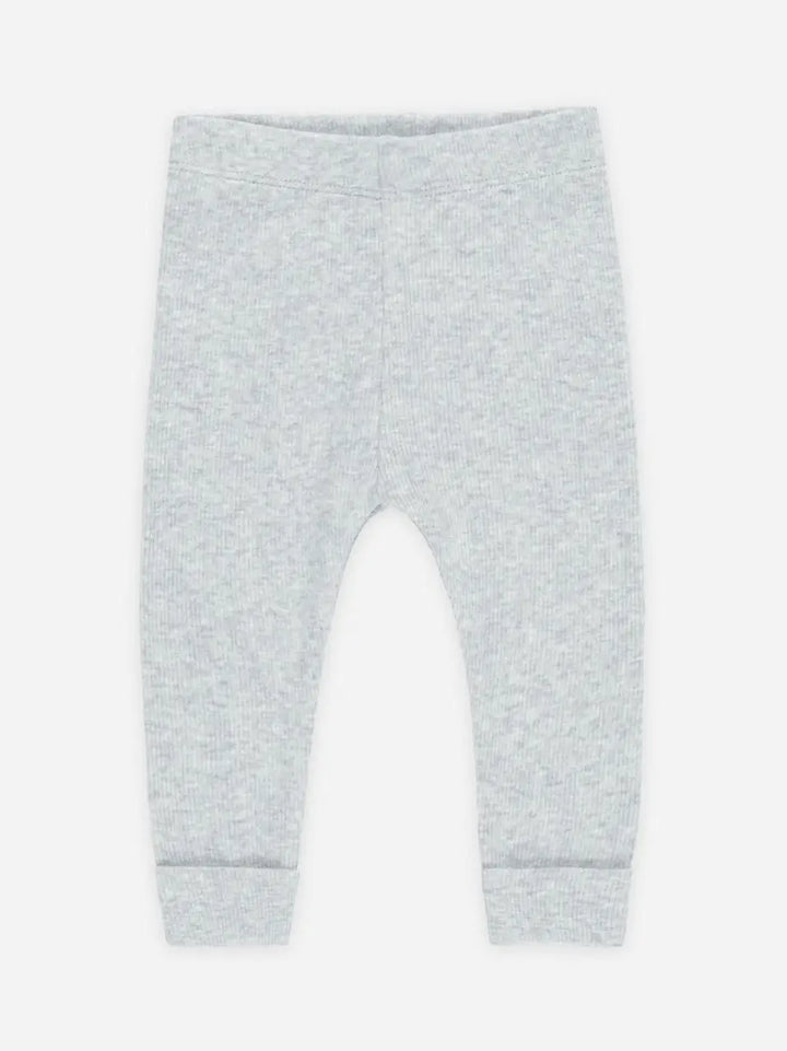 Quincy Mae - Ribbed Leggings in Dusty Blue