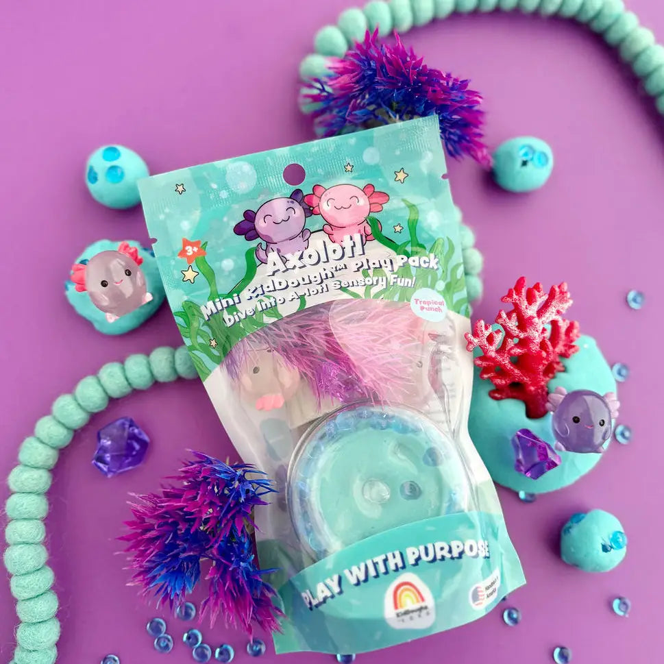 Earth Grown KidDoughs - Kid Dough Mini Play Pack in Axolotl