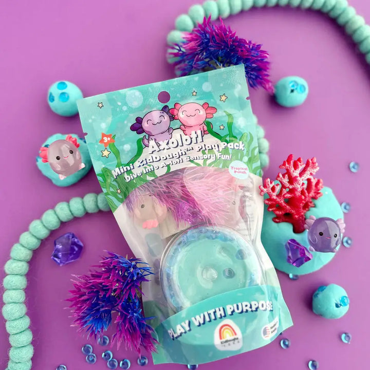 Earth Grown KidDoughs - Kid Dough Mini Play Pack in Axolotl