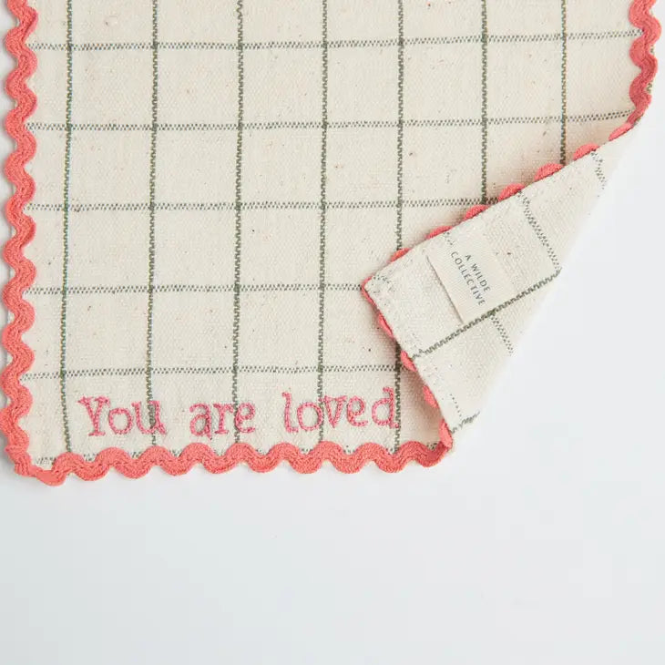 A Wilde Collective – Handwoven "You are Loved" Lunchbox Napkins