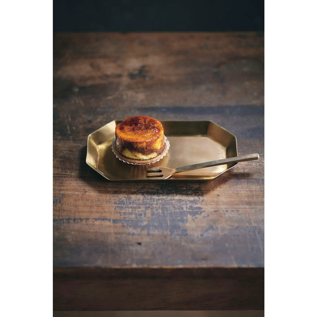Brass Long Octagon Dish-Medium