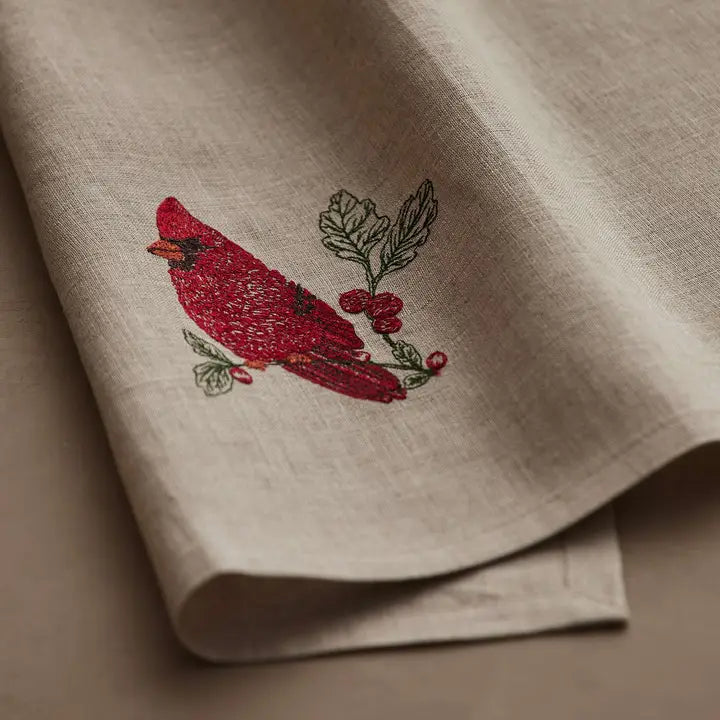 Coral & Tusk - Red Cardinal Tea Towel