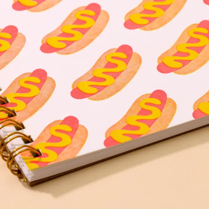 And Here We Are - Hot Dog Spiral Notebook