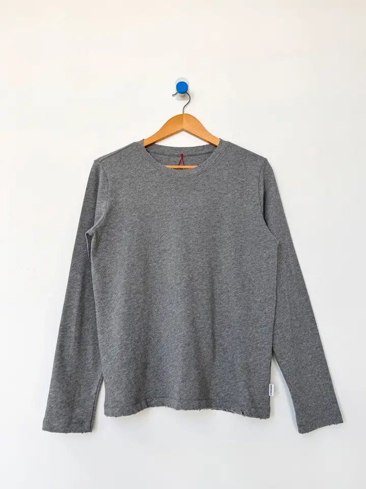 Le Bon Shoppe - Everyday Longsleeve Tee in Melange Grey
