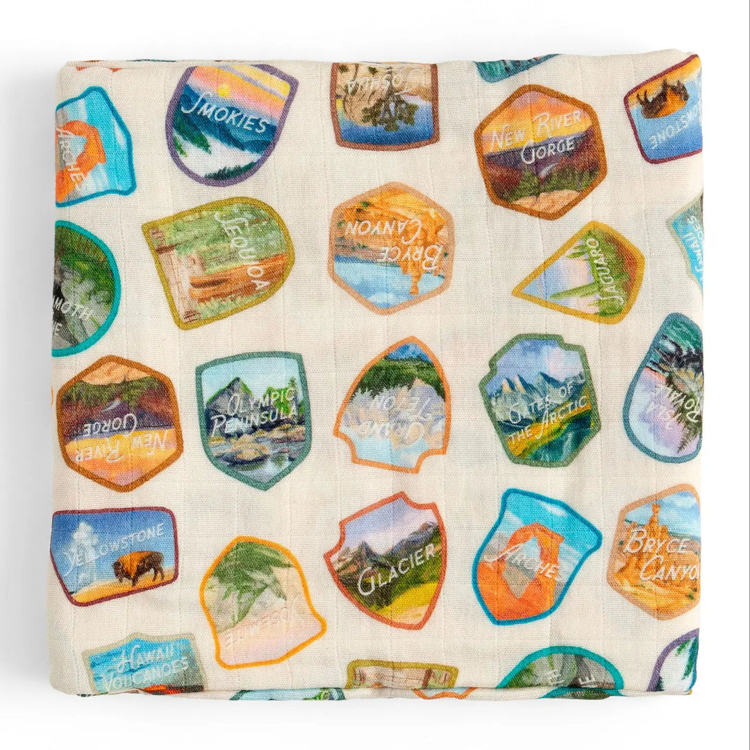 One Canoe Two Paper Co - National Park Muslin Baby Swaddle Blanket