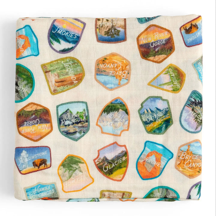 One Canoe Two Paper Co - National Park Muslin Baby Swaddle Blanket