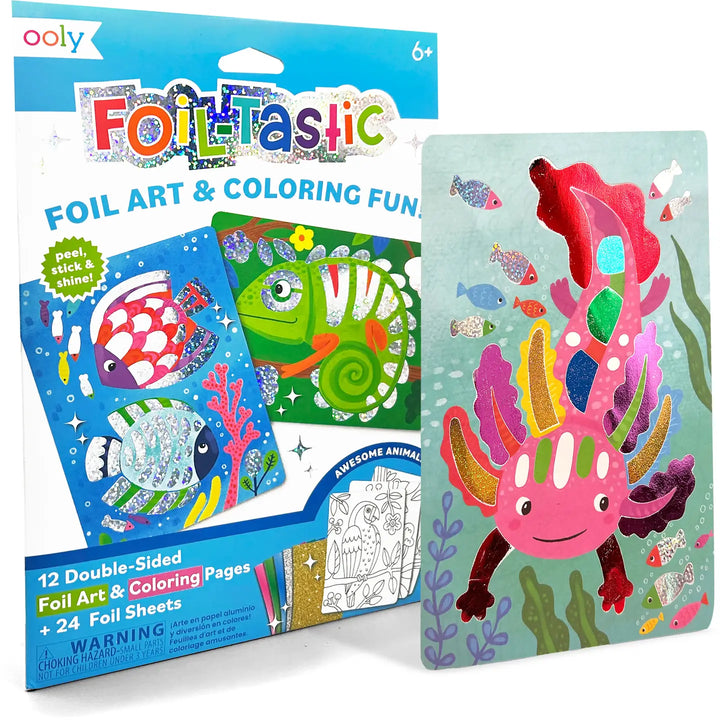 Ooly – Foil Tastic: Foil Art and Coloring Set in Awesome Animals