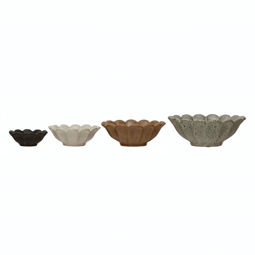 Stoneware Flower Bowl, Multiple Sizes