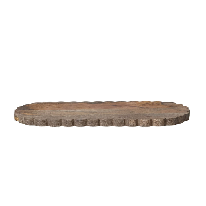 Oval Mango Wood Scallop Cheese Board