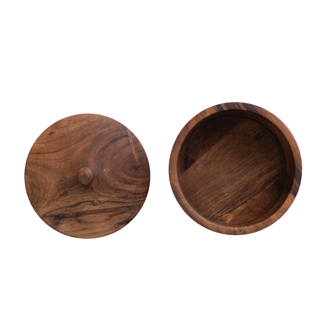 Acacia Wood Container with Lid