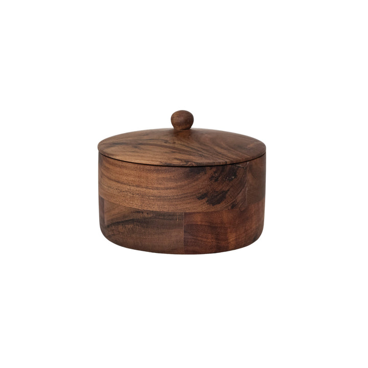 Acacia Wood Container with Lid