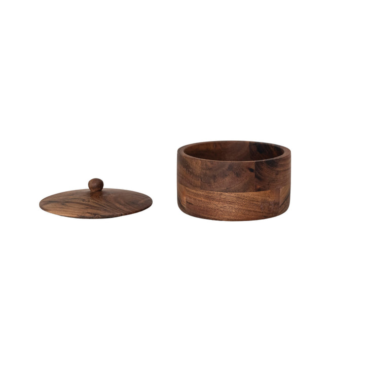 Acacia Wood Container with Lid