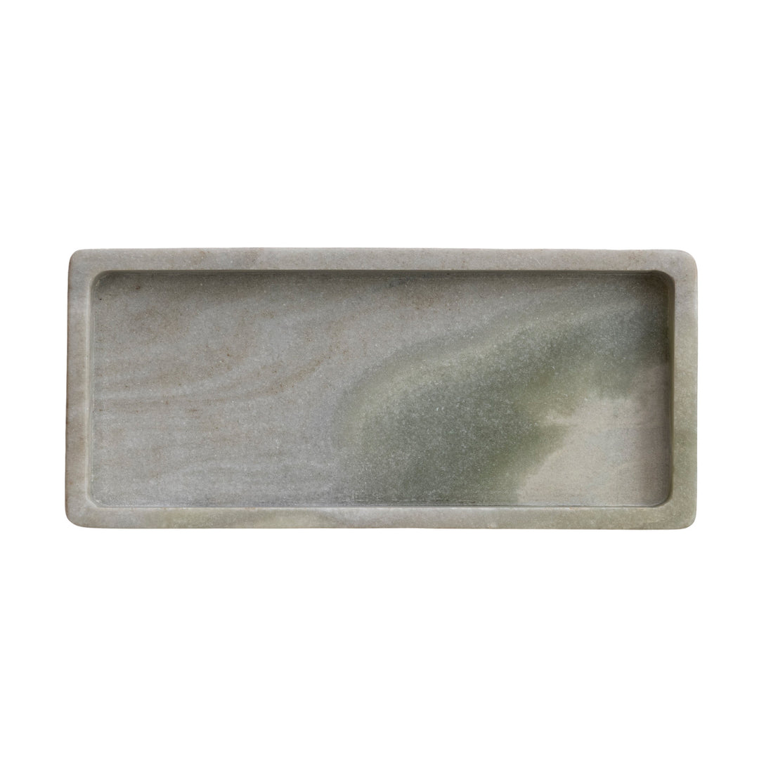 Green Melange Marble Tray