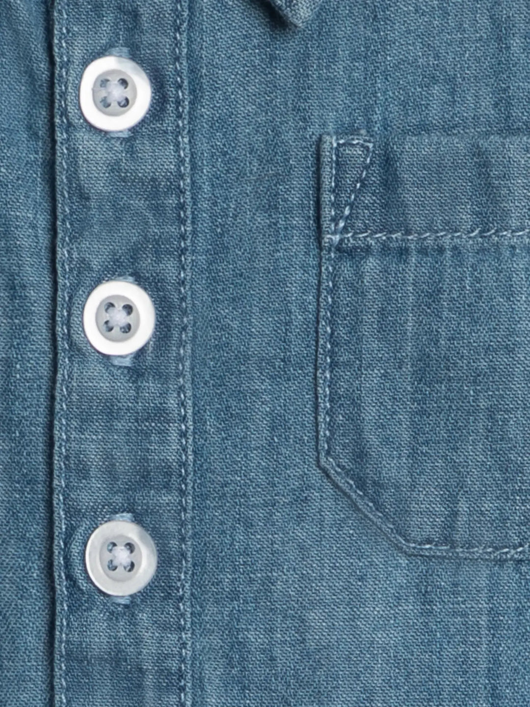 Colored Organics – Ted Chambray Collared Romper