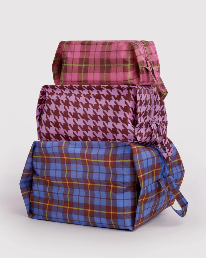 Baggu – 3D Zip Set in Check Mix