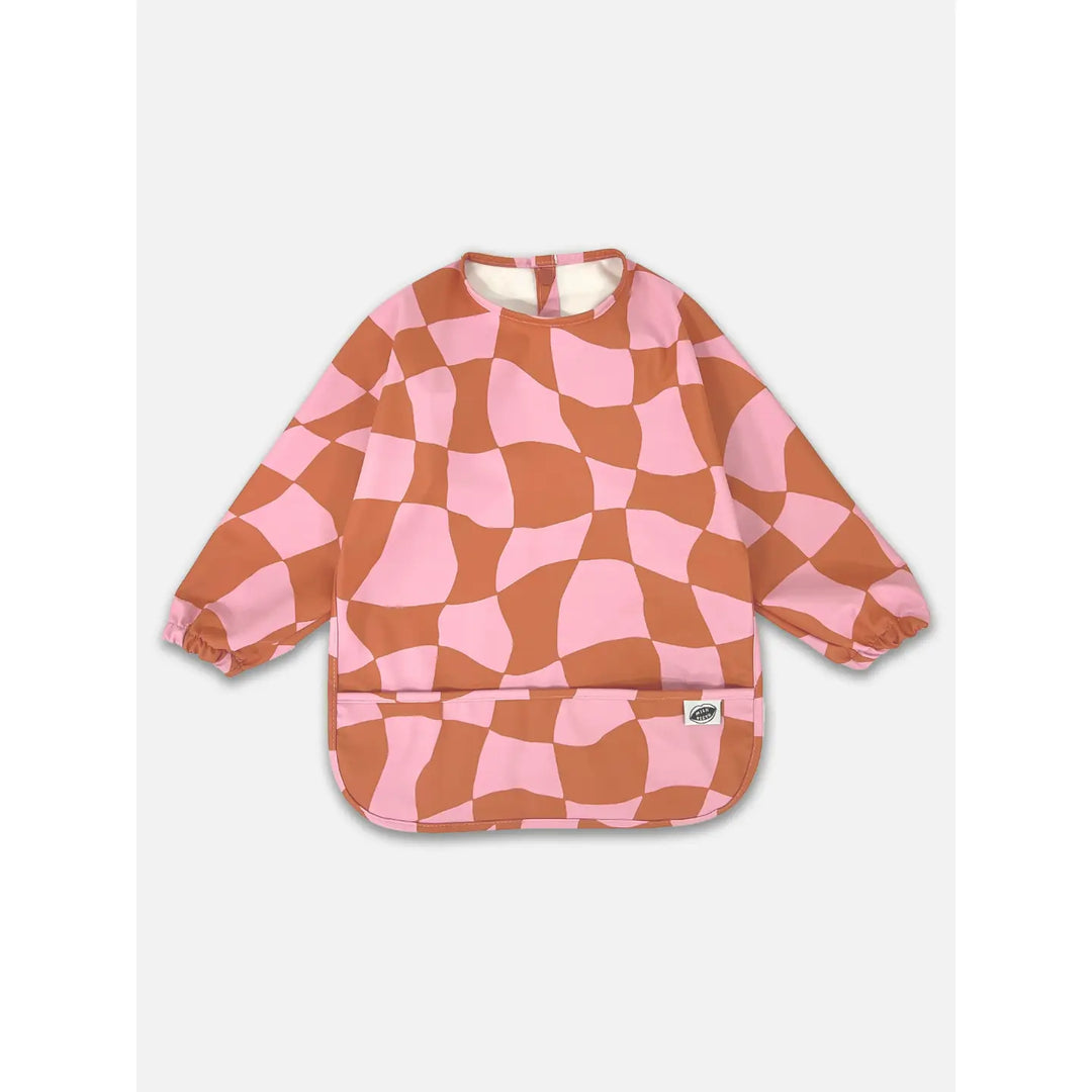 Milk Teeth – Smocked Bib in Pink Checker