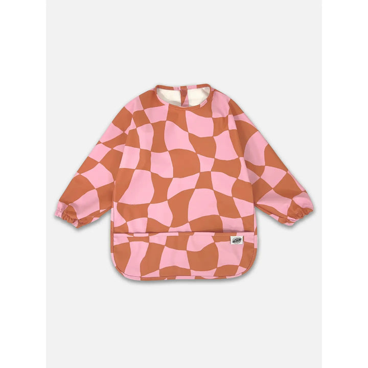 Milk Teeth – Smocked Bib in Pink Checker