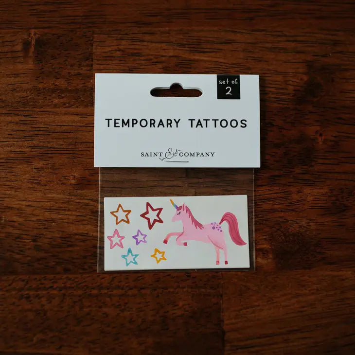 Saint & Company – Unicorn Party Temporary Tattoo Set