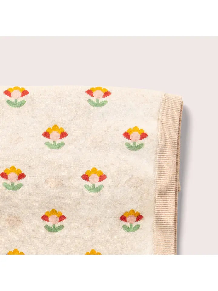 Little Green Radicals –– Flower Soft Knit Blanket