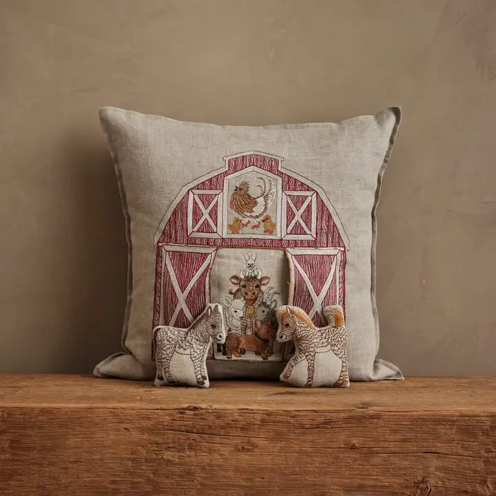 Coral & Tusk – Red Barn Pocket Pillow with Insert