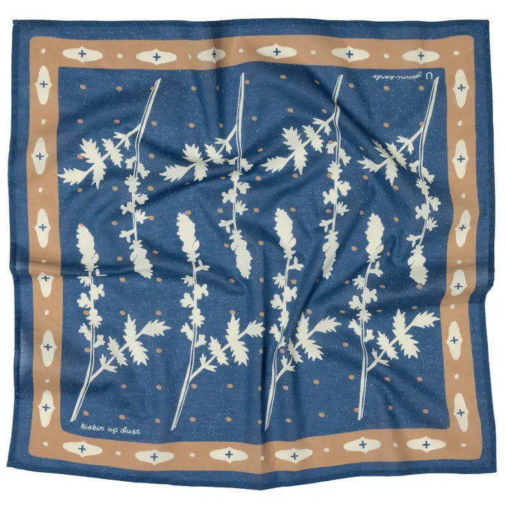 Jenni Earle - 'Kickin Up Dust' Cotton Voile Bandana in Deep Navy