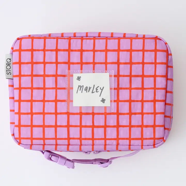 Kindred Bravely -  Cool Kid Lunch Box in Magenta Grid