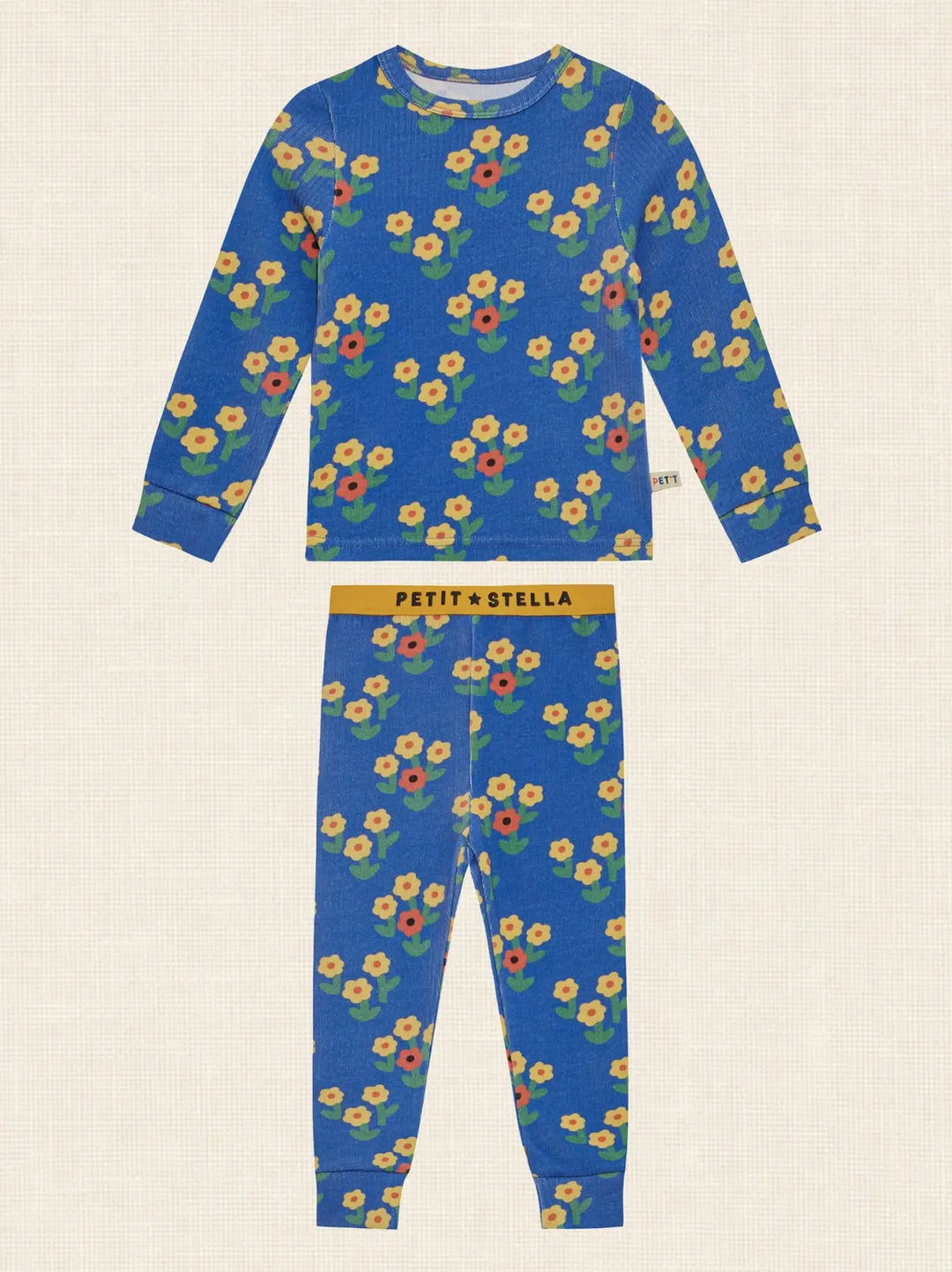 Petit Stella - Blue Daisy Pima Blend Pajama Set