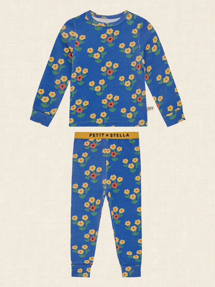Petit Stella - Blue Daisy Pima Blend Pajama Set
