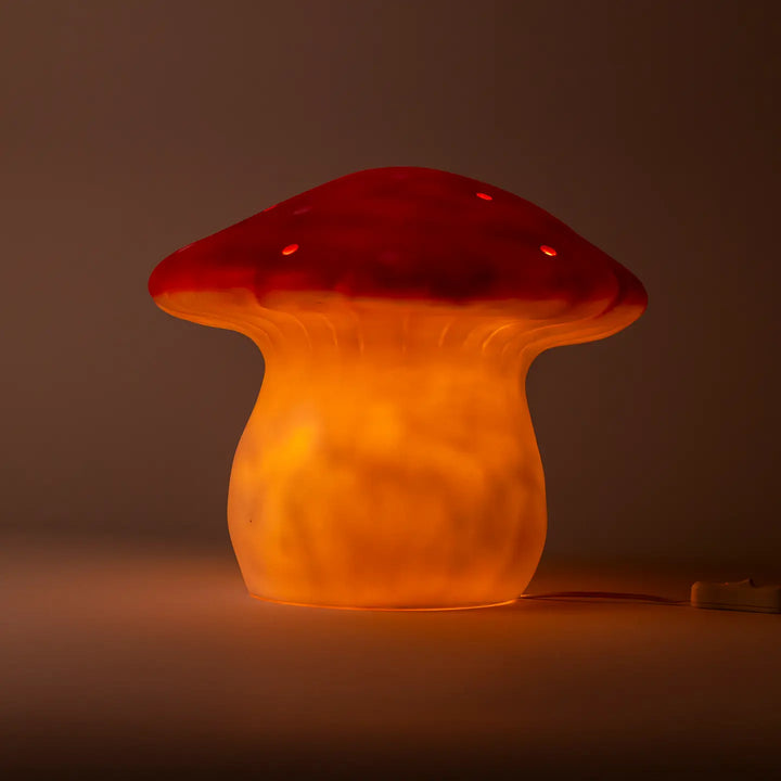 Mushroom Lamp in Red