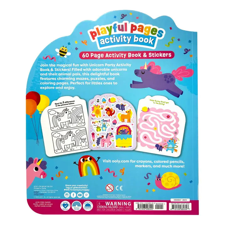 Ooly – Playful Pages Activity Book in Unicorn Party